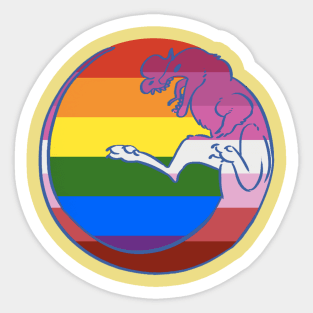 Gay / Lesbian Pride Dilophosaurus Sticker